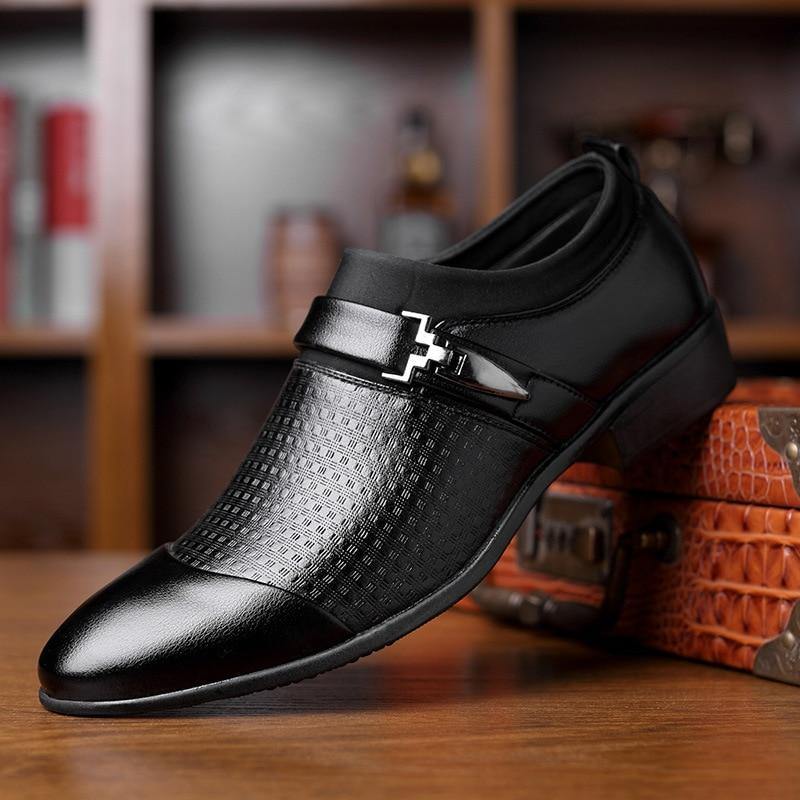 Men's Slip On Oxford Business Shoes - AM APPAREL