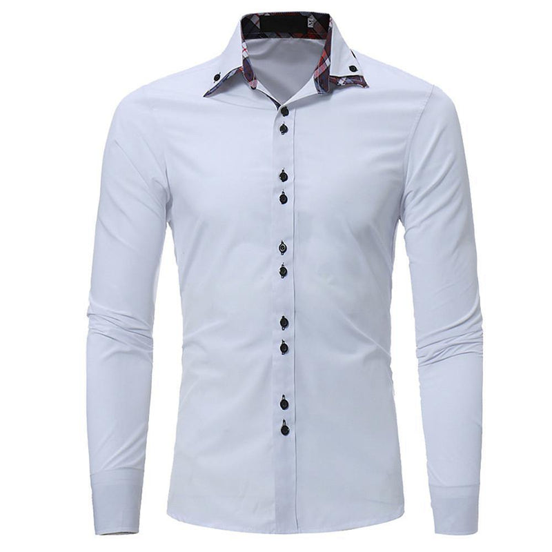 Men's Solid Colored Business Cotton Shirt - AM APPAREL