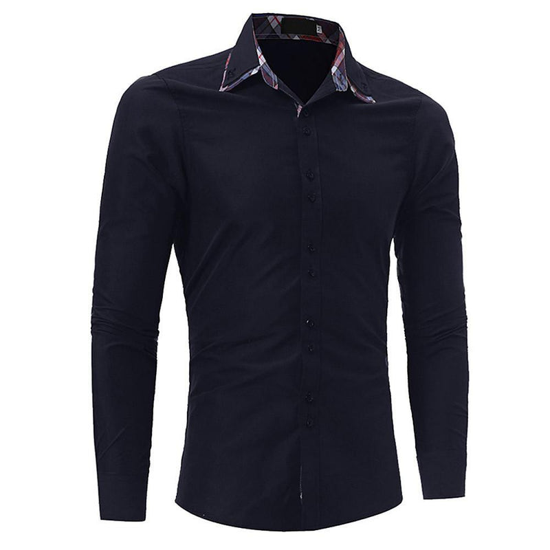 Men's Solid Colored Business Cotton Shirt - AM APPAREL