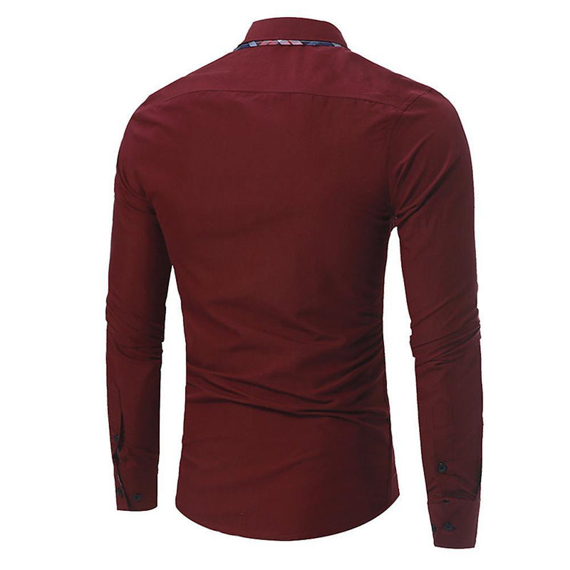 Men's Solid Colored Business Cotton Shirt - AM APPAREL