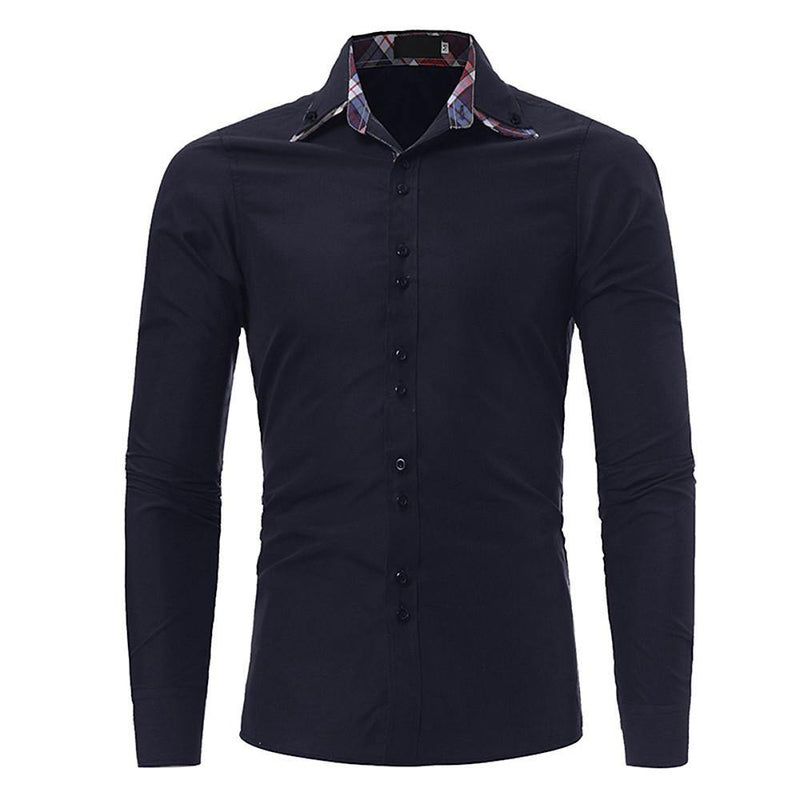 Men's Solid Colored Business Cotton Shirt - AM APPAREL