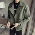Men's Solid Colored Casual Wool Jacket - AM APPAREL