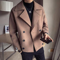 Men's Solid Colored Casual Wool Jacket - AM APPAREL