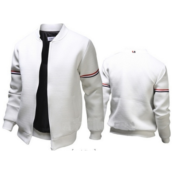 Men's Solid Colored Long Sleeve Slim Fit Jacket - AM APPAREL