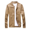 Men's Spring Classic Slim Fit PU Leather Jacket - AM APPAREL