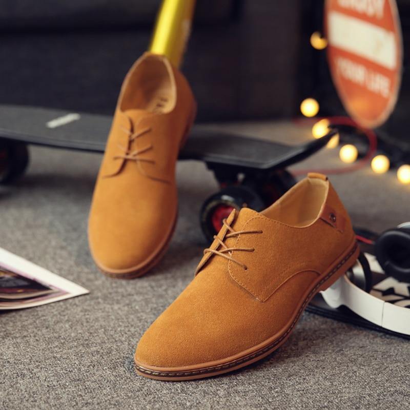 Men's Suede Oxford Casual Shoes - AM APPAREL