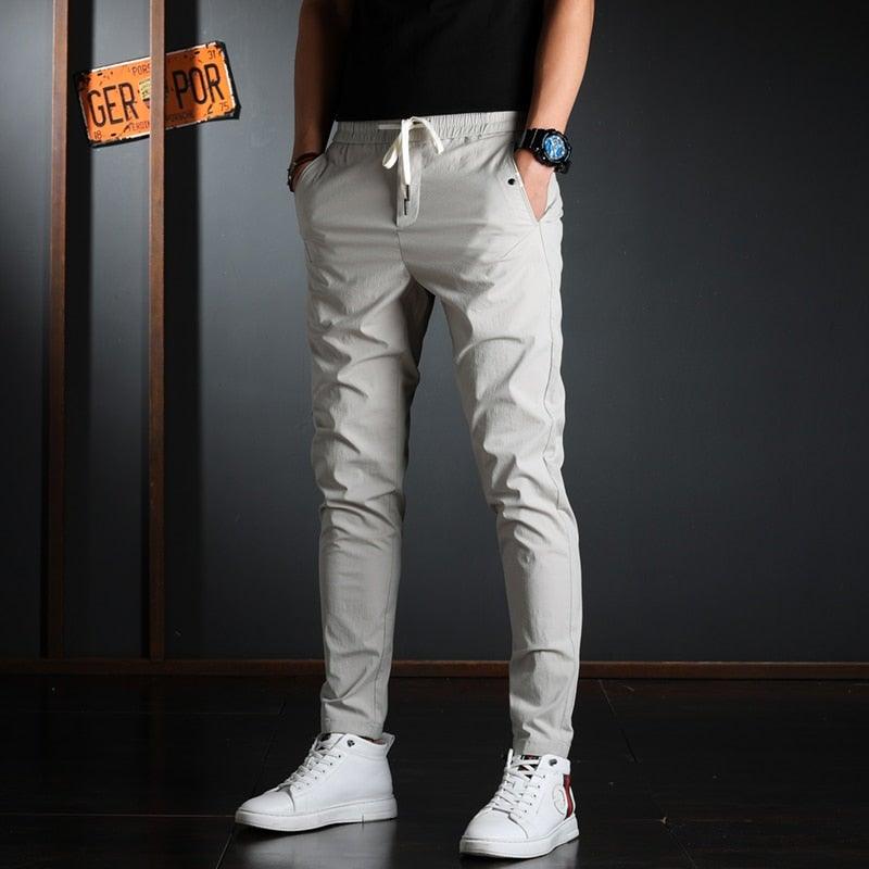 Men's Summer Elastic Waist Casual Pants - AM APPAREL