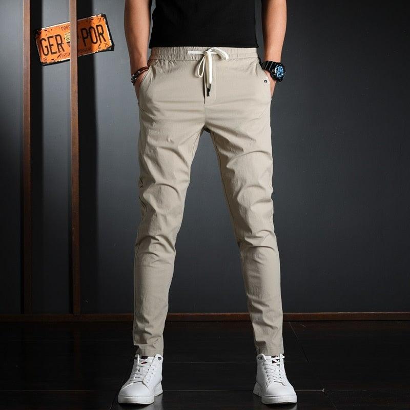 Men's Summer Elastic Waist Casual Pants - AM APPAREL