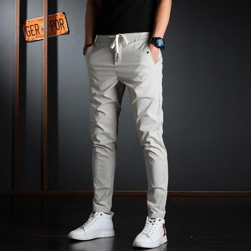 Men's Summer Elastic Waist Casual Pants - AM APPAREL