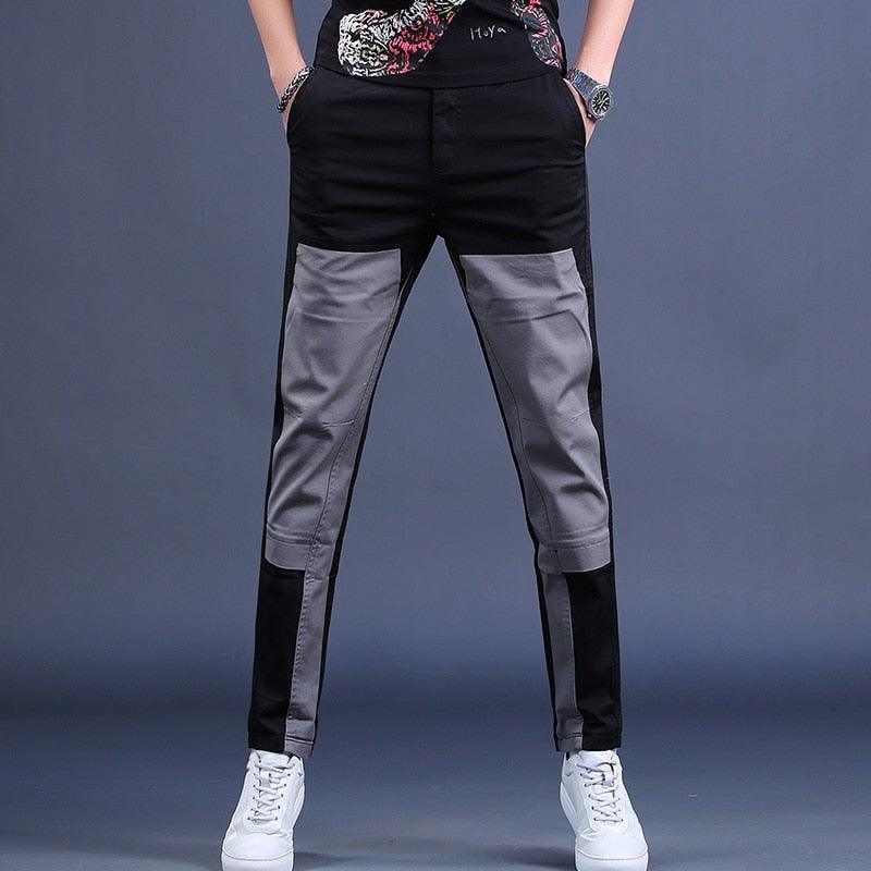 Men's Summer Patchwork Casual Cotton Pants - AM APPAREL