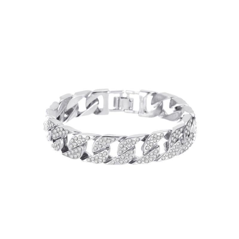 Men's Thick Zircon Iced Bracelet - AM APPAREL