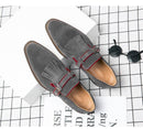 Men's Vintage Tassels Leather Loafers - AM APPAREL