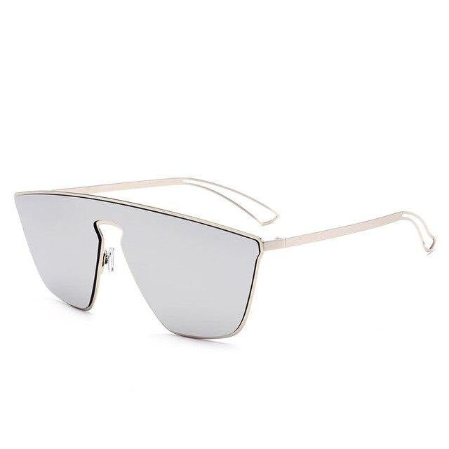 Mirror Designer Metal Frame Unisex Sunglasses - AM APPAREL