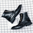 MISALWA Men's Italian Designer PU Leather Boots - AM APPAREL