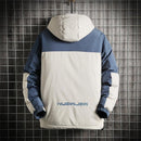 ML Men's Double-Color Patchwork Parka Coat - AM APPAREL