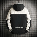 ML Men's Double-Color Patchwork Parka Coat - AM APPAREL