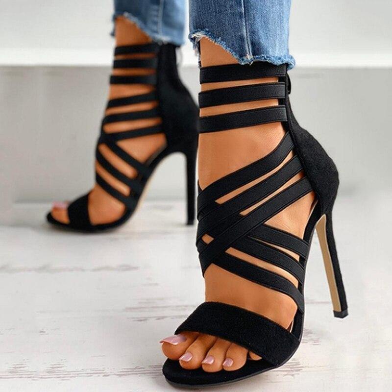 Own The Party Women's Strappy High Heels - AM APPAREL