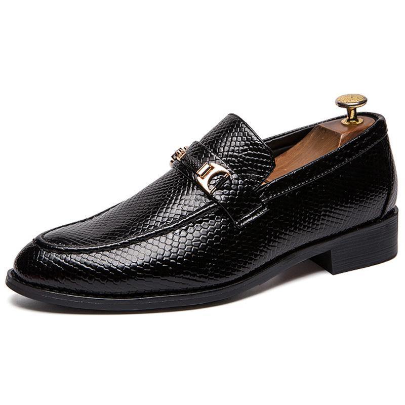 ROGUE Men's PU Leather Formal Loafers - AM APPAREL