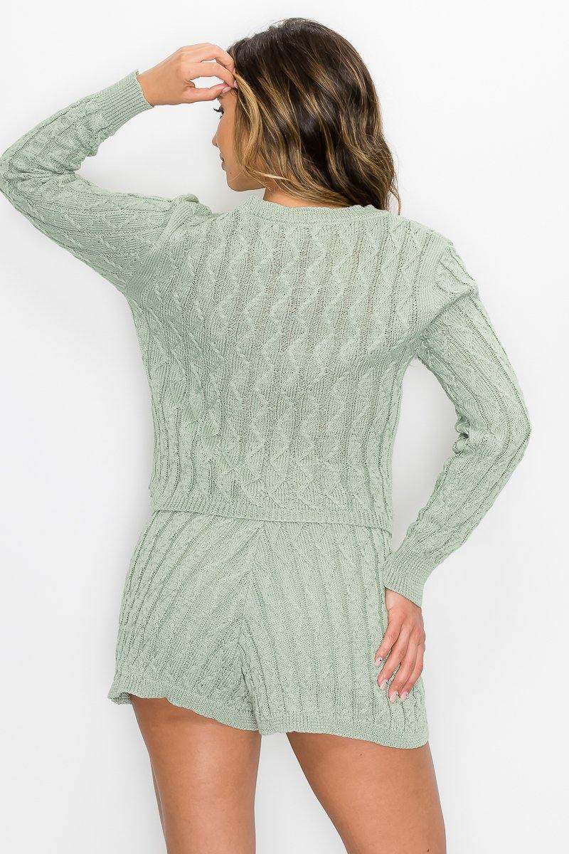 Sweater Long Sleeves & Short Set - AM APPAREL