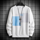 "TRAVEL" Men's Harajuku Letter Color Block Sweatshirt - AM APPAREL