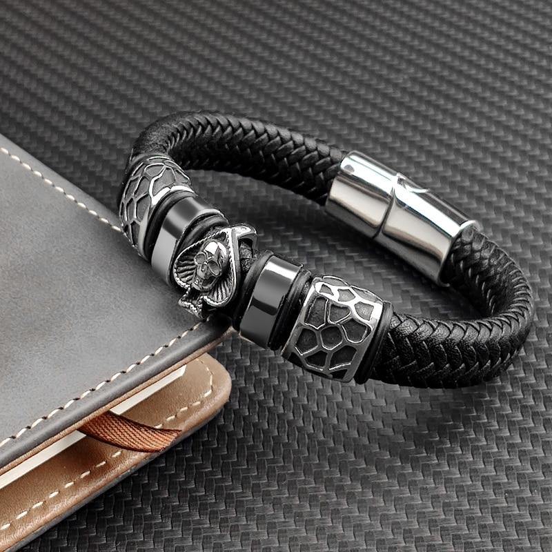 Unisex Braided Leather Bracelets - AM APPAREL