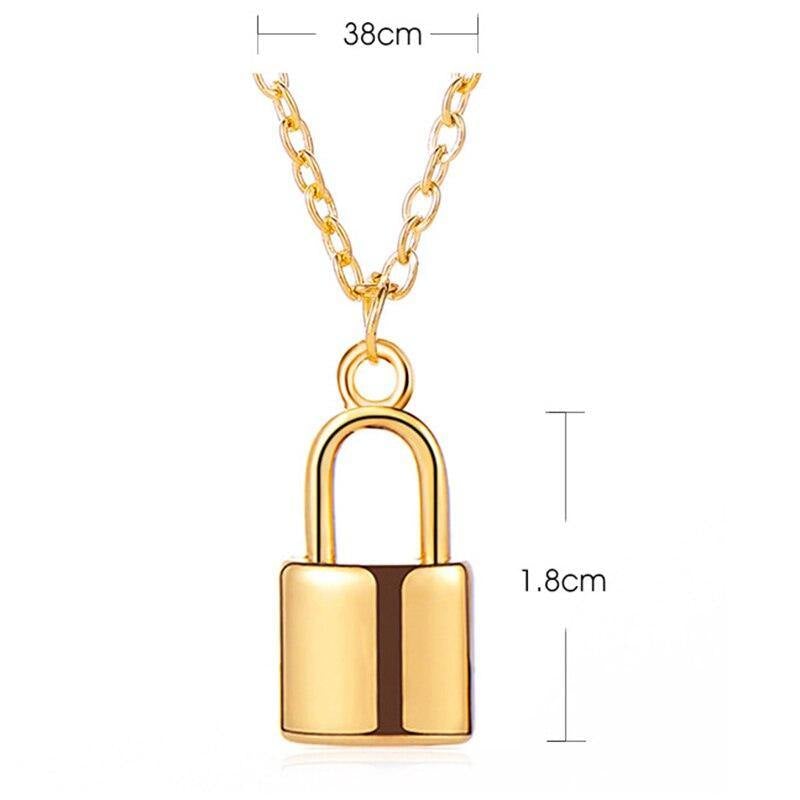 Unisex Metal  Lock Pendant Necklace - AM APPAREL