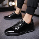 Unisex Off-Bound Alphabet Patent Leather Sneakers - AM APPAREL