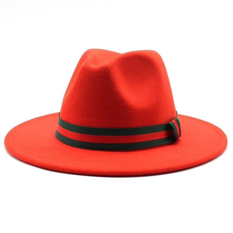 Unisex Wool Wide Brim Fedora Hats - AM APPAREL