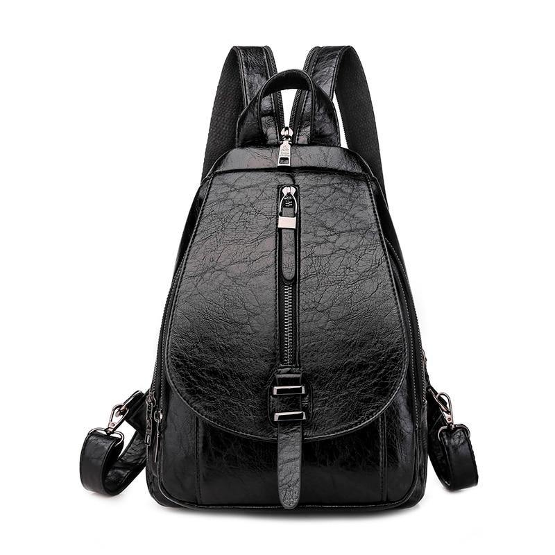 Women PU Leather Travel Backpacks - AM APPAREL