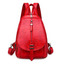 Women PU Leather Travel Backpacks - AM APPAREL