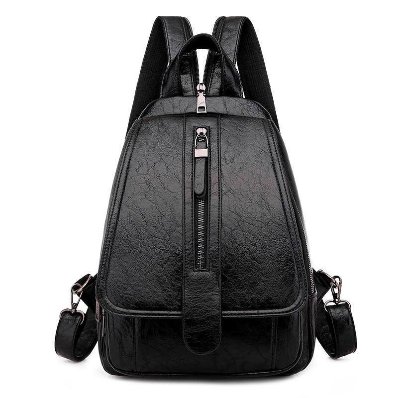 Women PU Leather Travel Backpacks - AM APPAREL