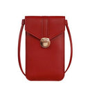 Women's Crossbody Faux Leather Phone Clutch - AM APPAREL