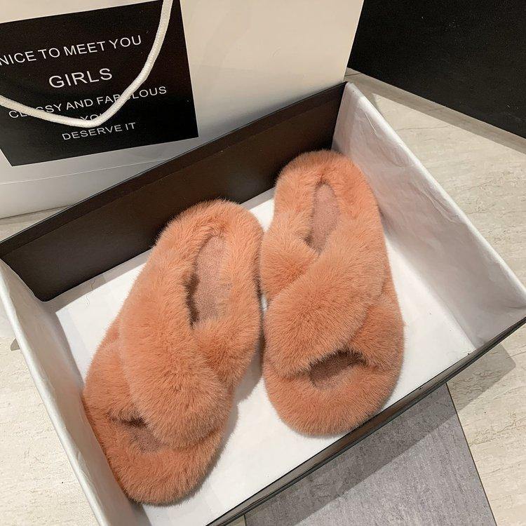 Women's Home Winter Furry Slippers - AM APPAREL