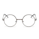 Women's Round Metal Frame Glasses With Clear Lens - AM APPAREL