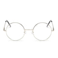 Women's Round Metal Frame Glasses With Clear Lens - AM APPAREL