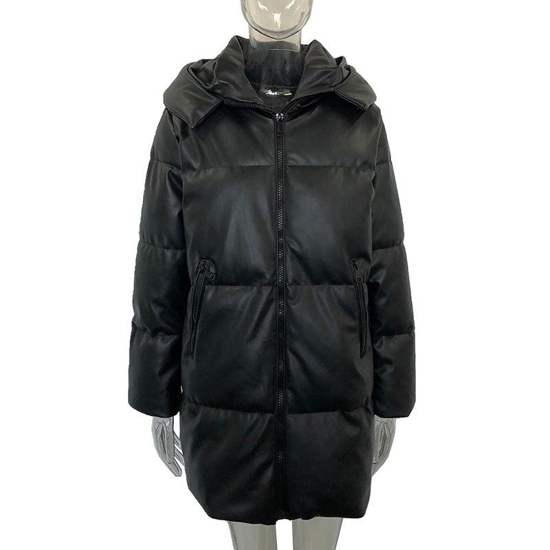 Women's Winter Zipper Parkas Long Coats - AM APPAREL