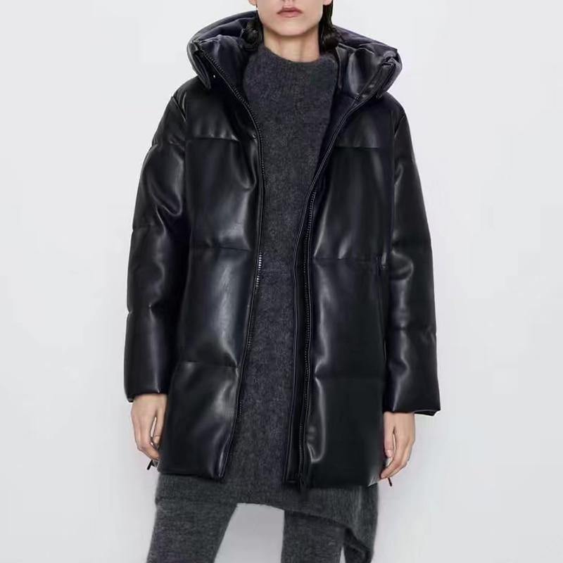 Women's Winter Zipper Parkas Long Coats - AM APPAREL