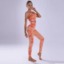 Women Seamless Tie Dye Fitness Legging & Bra Top Set - AM APPAREL